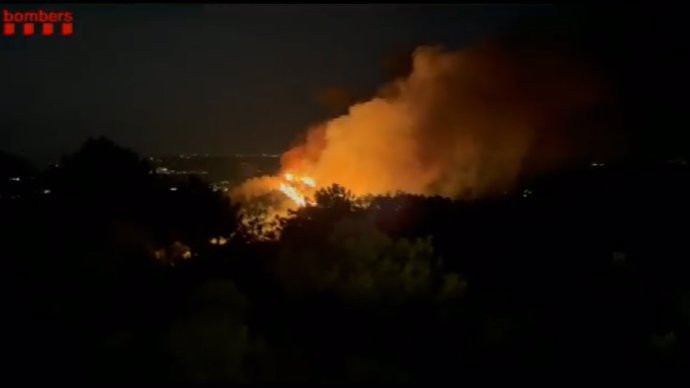 Incendio en Les Gavarres (Girona)