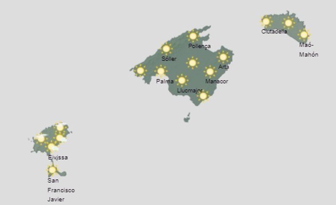 Predicción meteorológica para hoy sábado, 13 de agosto, en Baleares: temperaturas de hasta 40 grados.