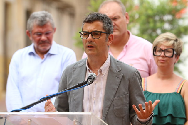 El ministro de la Presidencia, Relaciones con las Cortes y Memoria Democrática, Félix Bolaños, visita Cuevas de Almanzora (Almería). A 13 de agosto de 2022 en Cuevas de Almanzora, Almería (Andalucía,España)