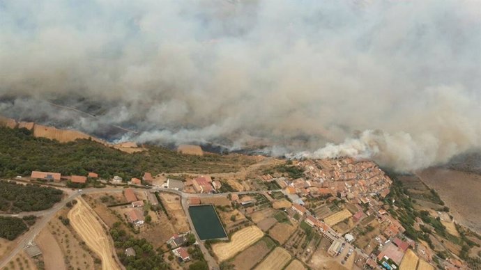 Incendio en Añón de Moncayo.