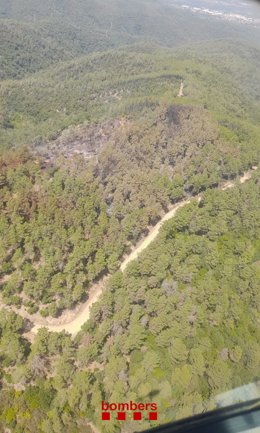 Incendi en el massís dels Gavarres (Girona)