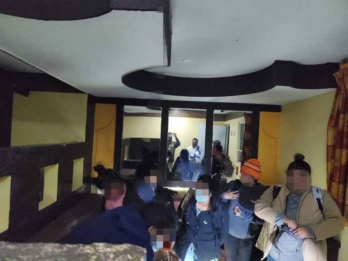 Migrantes interceptados en el estado mexicano de Puebla