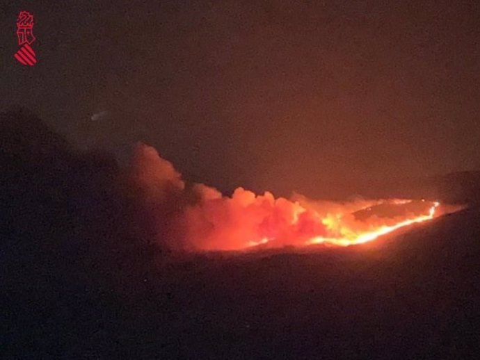 Incendio en la Vall d'Ebo