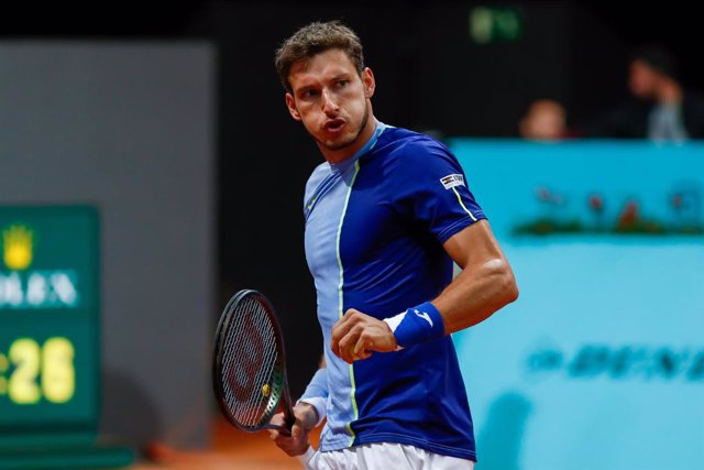 Archivo - Pablo Carreno Busta of Spain in action againts Botic Van de Zandschulp of Netherlands during the Mutua Madrid Open 2022 celebrated at La Caja Magica on May 03, 2022, in Madrid, Spain.