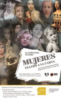 El Colegio de Médicos de La Rioja colabora con Ucrania con la representación de la obra 'Mujeres. Teatro a la carta'