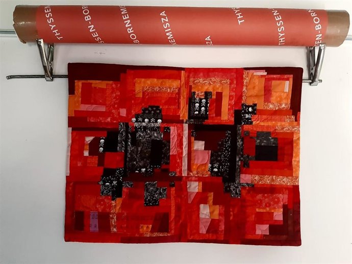 Almazuela expuesta en el Museo Nacional Thyssen-Bornemisza que ha viajado a Pradillo de Cameros para la 10 Fiesta de las Almazuelas Colgadas