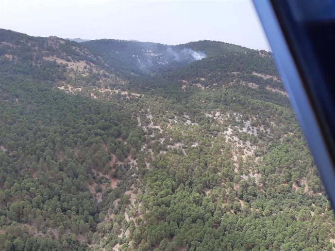 Incendio declararado en el paraje Nava de San Pedro de Cazorla