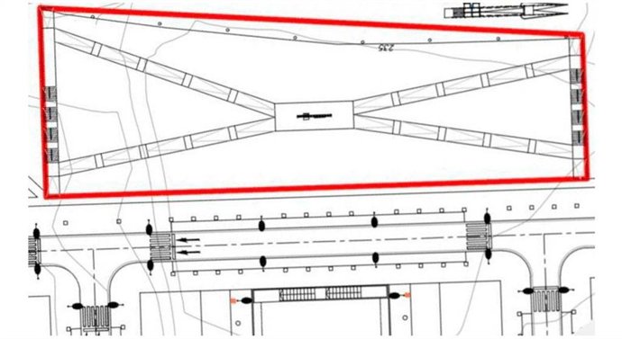 Mapas de la licitación de las obras de interconexión peatonal entre Parque Venecia y el Canal Imperial.