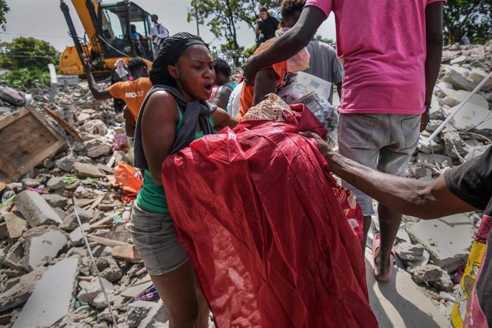 Archivo - Imagen de archivo del terremoto del 14 de agosto de 2021 en Haiti