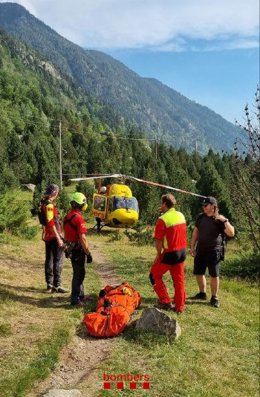 Rescate del Grae de Bombers en Lleida