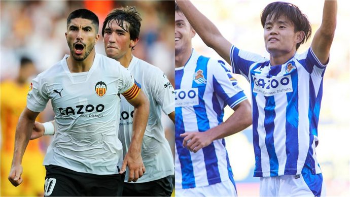 Kubo y Soler bendicen los estrenos de Real Sociedad y Valencia