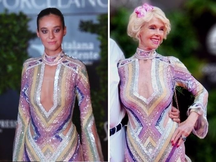 Victoria Federica coincide con Gunilla Von Bismarck llevando el mismo vestido