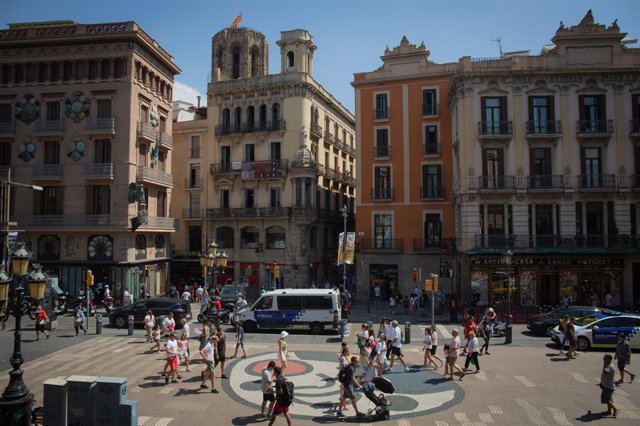 La Rambla de Barcelona, a l'agost del 2022