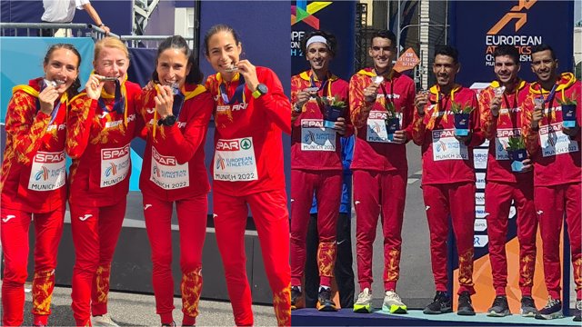 España, plata y bronce por equipos Europeo en maratón