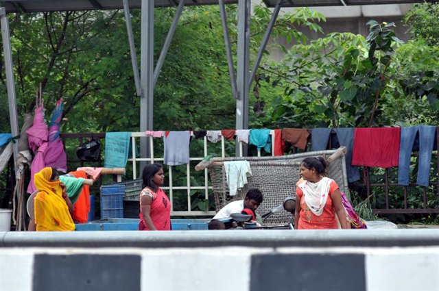 Evacuados por el desbordamiento del río Yamuna en Nueva Delhi