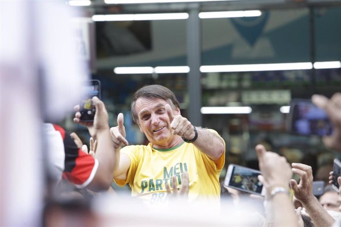 Jair Bolsonaro cuando era candidato a presidente de Brasil en 2018.