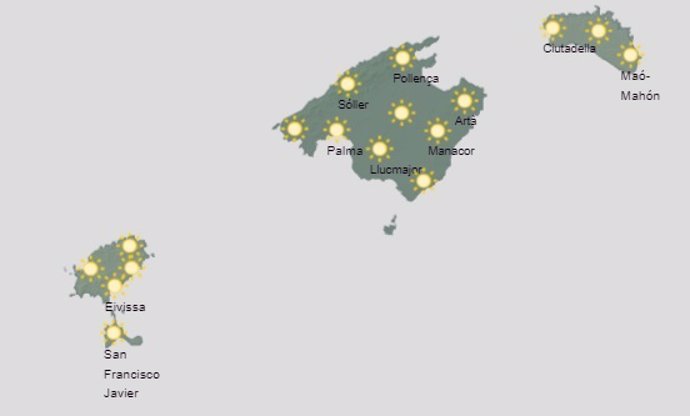 Predicción meteorológica para este martes, 16 de agosto, en Baleares: temperaturas en descenso.