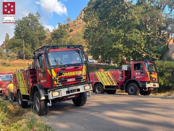 Efectivos del Consorcio en el incendio de Bejís