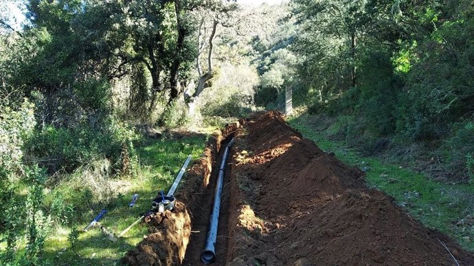 Obras para las canalizaciones de agua de Guadalcanal.