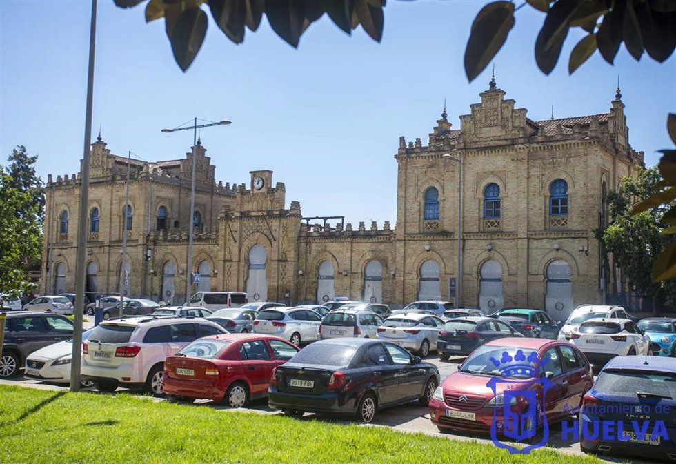 Imagen de la antigua estación de tren tras el incendio.