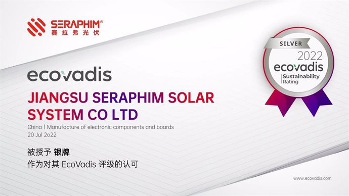 Seraphim is awarded silver medal in EcoVadis CSR rating
