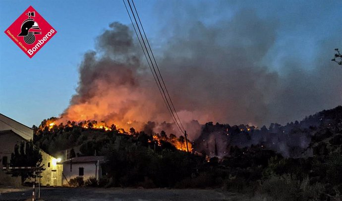 Incendio en la Vall d'Ebo