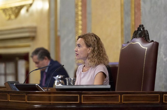 Archivo - La presidenta del Congreso, Meritxell Batet, en la primera jornada de la 26 edición del Debate sobre el Estado de la Nación, en el Congreso de los Diputados, a 12 de julio de 2022, en Madrid (España). Tras siete años sin celebrarse ninguno, la