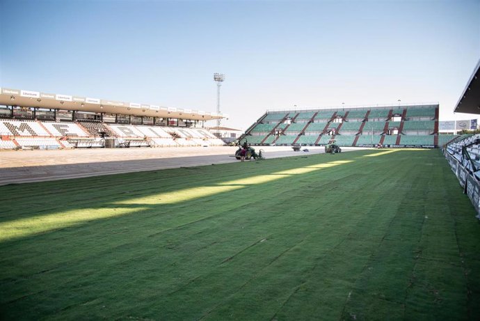 Nota De Prensa Colocación De Los Tepes De Césped En El Estadio