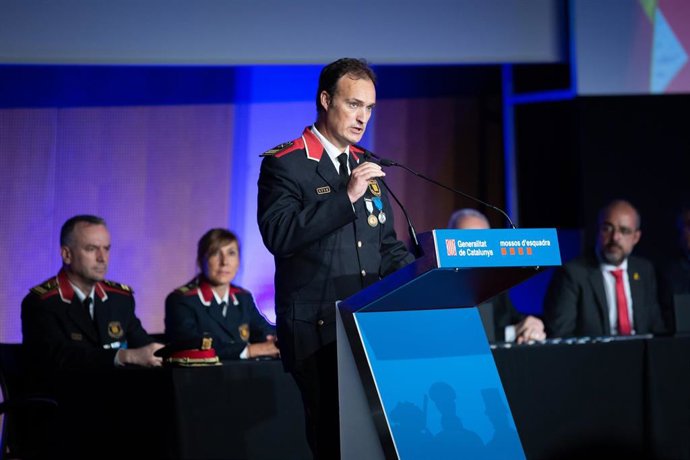 Archivo - Eduard Sallent, comisario jefe de los Mossos dEsquadra, participa en el acto central del Dia de les Esquadres en Barcelona en el que se reconoce la profesionalidad del cuerpo de Mossos.