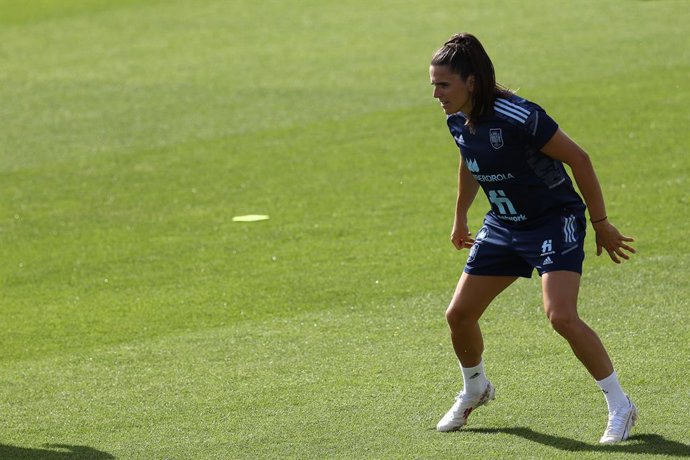 Archivo - Andrea Pereira in action during the training session of Spain Women Team celebrated at Ciudad del Futbol on June 17, 2022, in Las Rozas, Madrid Spain.