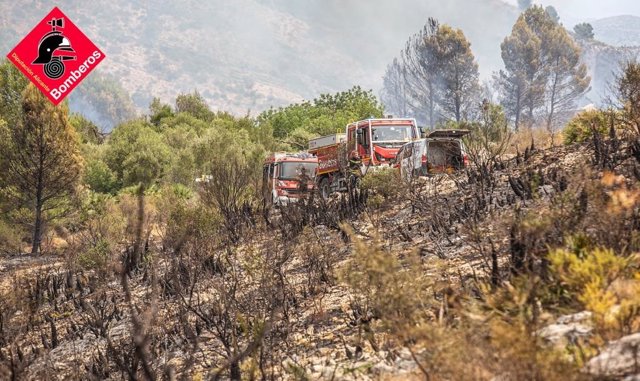 Incendio en la Vall d'Ebo