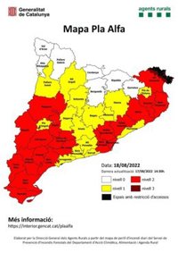 El Govern activará este jueves el nivel 3 del Plan Alfa en 17 municipios del Alt Empordà (Girona)