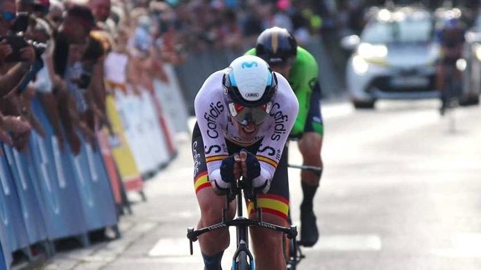 El ciclista español Oier Lazkano en el Europeo de Múnich