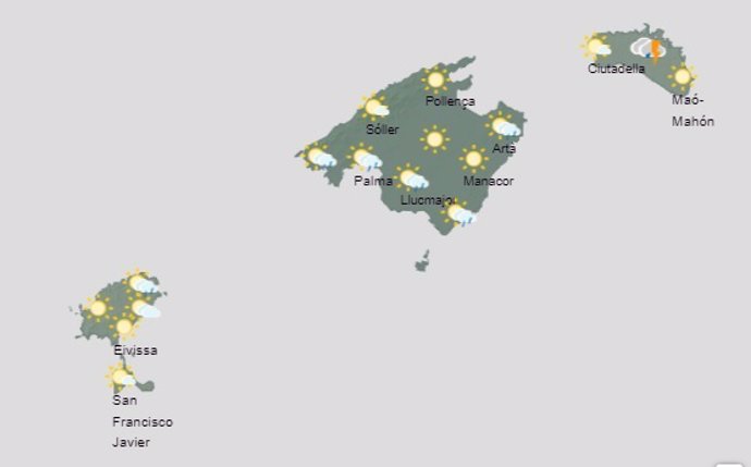 Predicción meteorológica para este jueves, 18 de agosto, en Baleares.