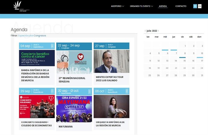 Nota+Foto/ El Auditorio Víctor Villegas Lanza Una Nueva Web Que Hará Más Accesible Su Oferta Cultural Y Congresual Al Público