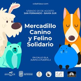 Cartel Mercadillo Canino y Felino Solidario