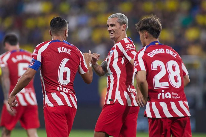 Antoine Griezmann y Koke celebrando un gol