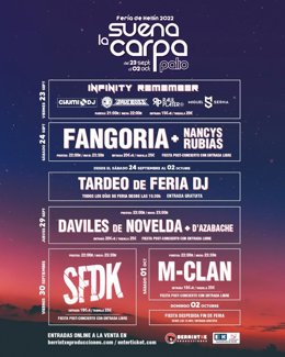 Cartel de conciertos en Hellín