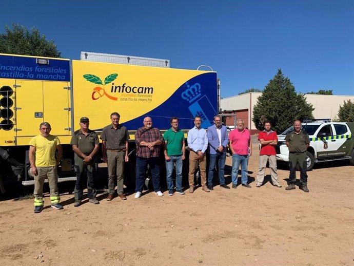 El viceconsejero de Medio Ambiente, Fernando Marchán, visita el Centro Operativo Provincial (COP) de incendios forestales de Guadalajara El Serranillo