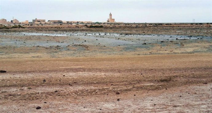 Archivo - Desecación del humedal protegido de Las Salinas de Cabo de Gata, en Almería. 