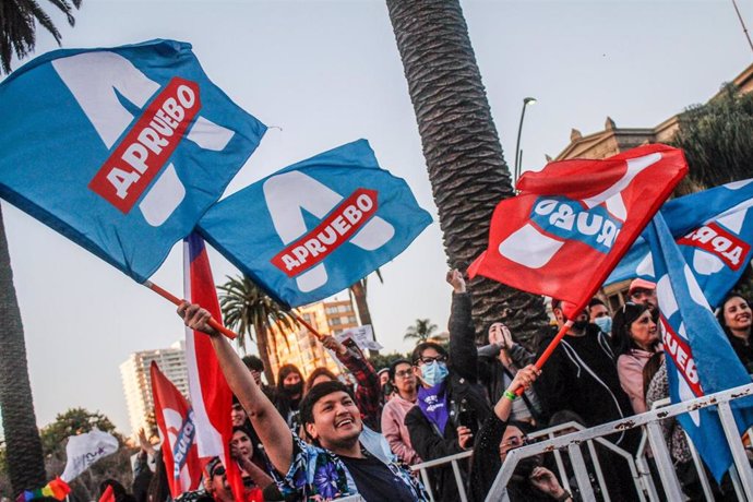 Manifestación de apoyo a la nueva Constitución en Viña del Mar, Chile
