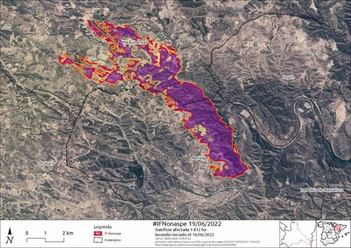 Archivo - Incendios.- Mequinenza solicitará la declaración de zona catastrófica por los daños causados por el incendio de Nonaspe