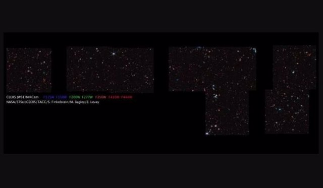 Esta imagen es un mosaico de 690 fotogramas individuales tomados con la cámara de infrarrojo cercano (NIRCam) del telescopio espacial James Webb.