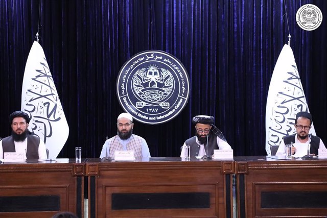 Rueda de prensa del Ministerio de Información del Gobierno talibán afgano
