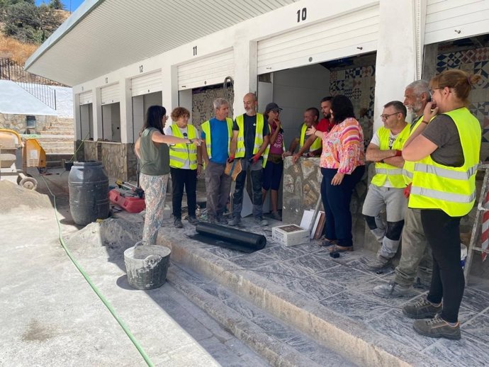 Visita a las obras del vivero de empresas de Laujar de Andarax (Almería).