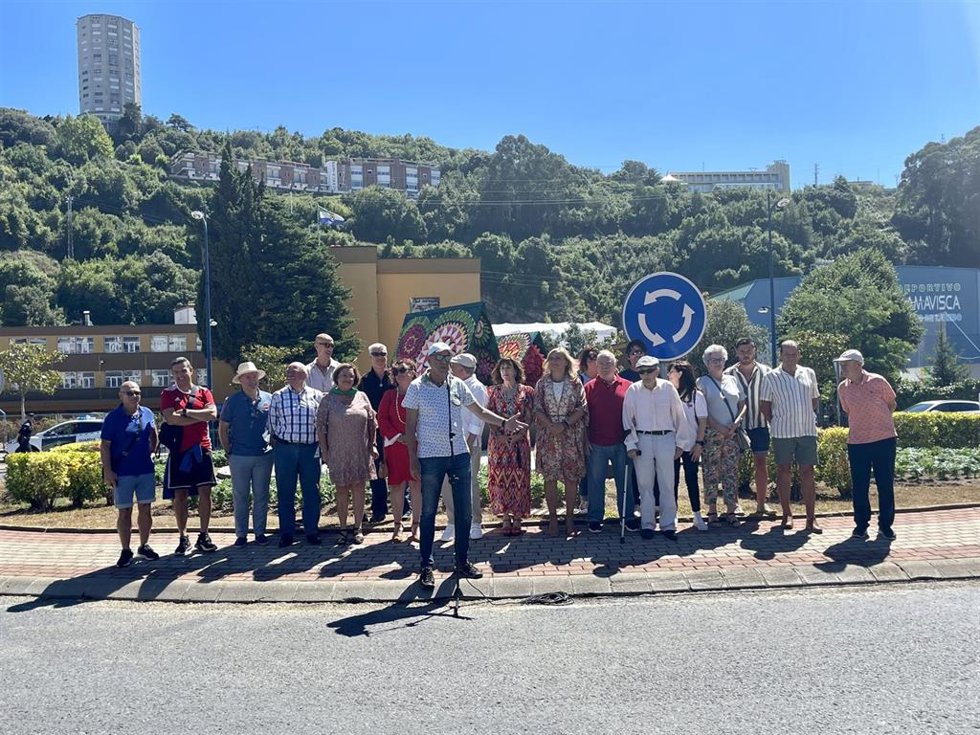 Inauguración del monumento en homenaje a la Batalla de Flores