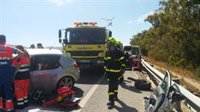 Heridas cuatro personas tras impactar un neumático de un turismo sobre otro coche en Ogíjares (Granada)