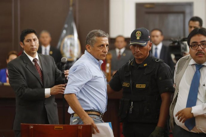 Archivo - Antauro Humala en el Palacio de la Justicia, Lima, Perú