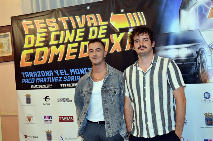 Archivo - Víctor Palmero y Martín Cuervo en el Festival de Cine de Comedia de Tarazona y el Moncayo.