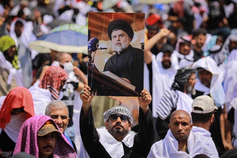 Seguidores del clérigo iraquí Muqtada al Sadr 